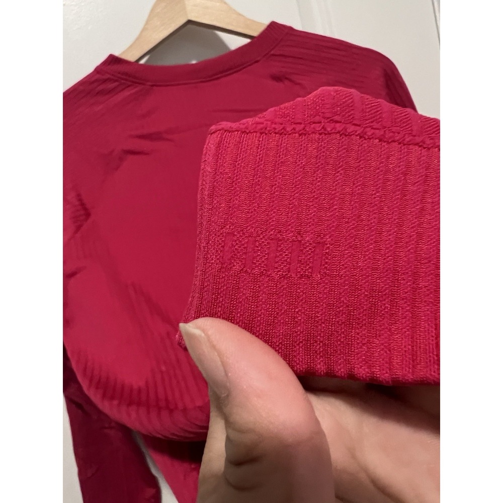 Lululemon Rest Less Pullover Colour Rib Passionate Size 10 Yoga Running Athletic - Picture 6 of 6